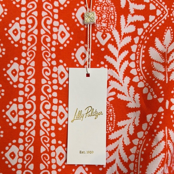 Lilly Pulitzer Coral and White Dress - Picture 7 of 8